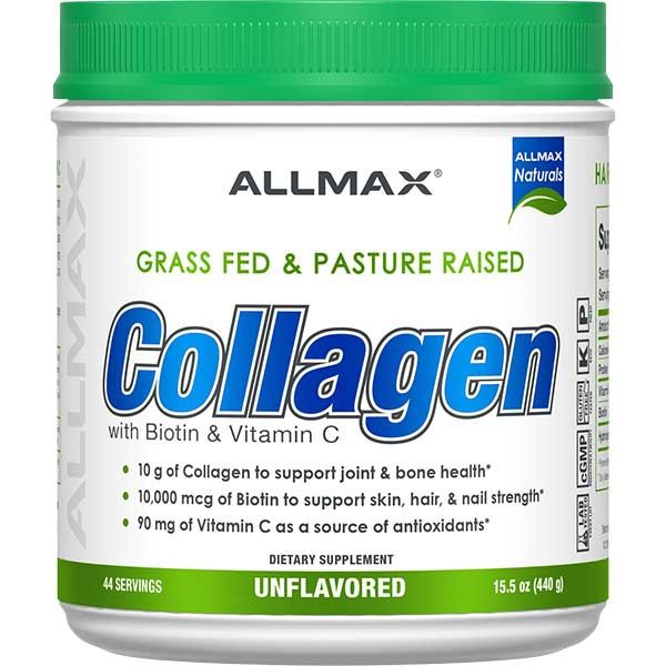 ALLMAX 440g Collagen Peptide Powder + Biotin &amp; Vitamin C, Flavor: Unflavored