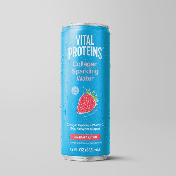Vital Proteins Collagen Sparkling Water, Flavors: Strawberry Blossom