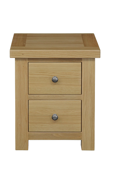 Regent Oak 2 Drawer Bedside Chest