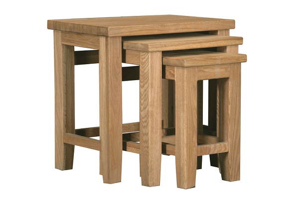 Brooklyn Oak Nest Of 3 Tables
