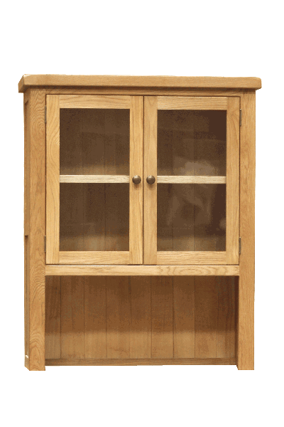 Brooklyn Oak 2 Glass Door Dresser Top