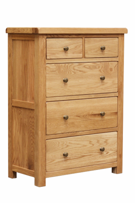Brooklyn Oak 2 over 3 Chest of Drawers