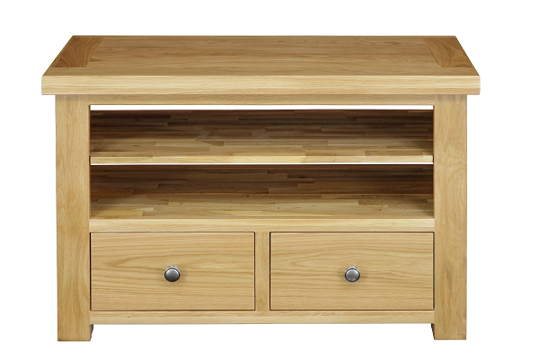 Regent Oak 2 Drawer + 2 Shelf Medium TV Unit