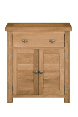 Regent Oak 2 Door + 1 Drawer Small Cabinet/ Sideboard