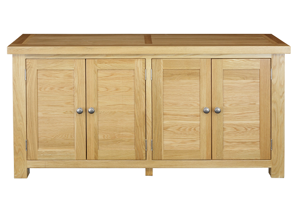 Regent Oak 4 Door Large Dresser Base/ Sideboard