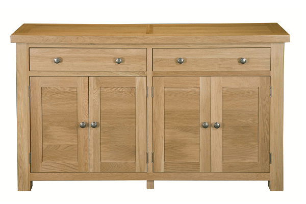 Regent Oak 4 Door + 2 Drawer Large Dresser Base/ Sideboard