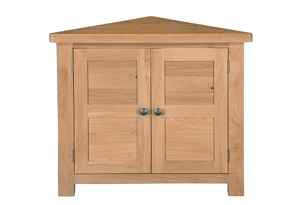 Regent Oak 2 Door Corner Dresser Base/Sideboard