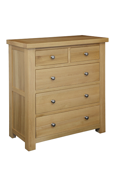 Regent Oak 2 Over 3 Standard Chest of Drawers