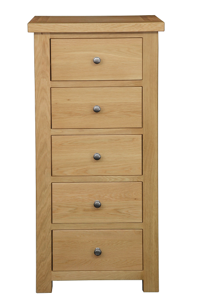Regent Oak 5 Drawer Wellington Chest