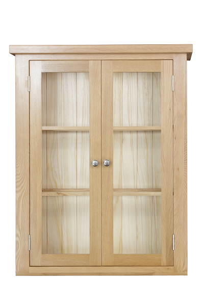Regent Oak 2 Glass Door Small Dresser Top
