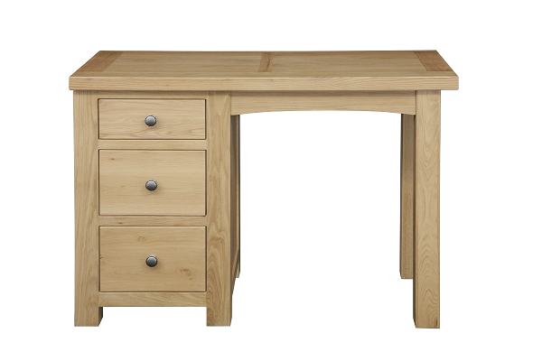 Regent Oak 3 Drawer Writing Desk/ Dressing Table