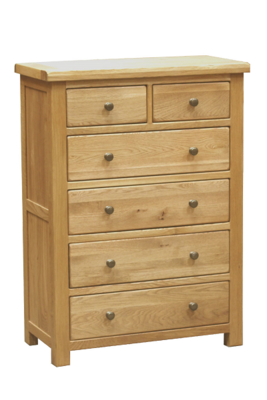 Brooklyn Oak 2 Over 4 Chest of Drawers
