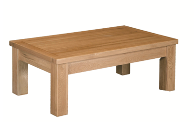 Regent Oak Rectangular Table with Coffee Legs