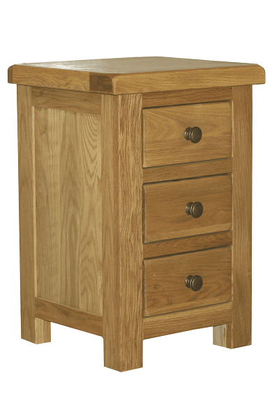 Brooklyn Oak 3 Drawer Mini Bedside Chest