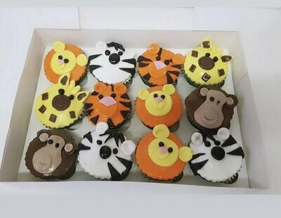 Animal Cupcakes Box of 6
