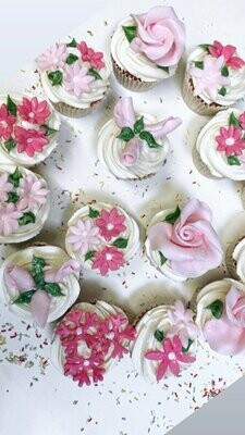 Handmade Flower Cupcakes