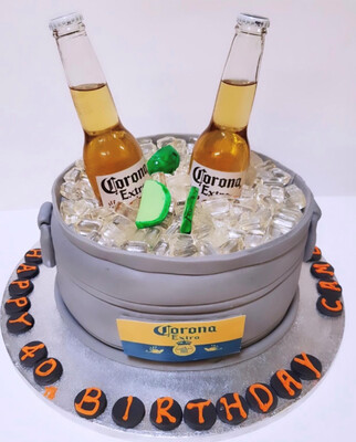 Corona Beer Ice Bucket Cake