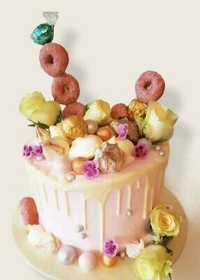 Pink Drip Cake Design