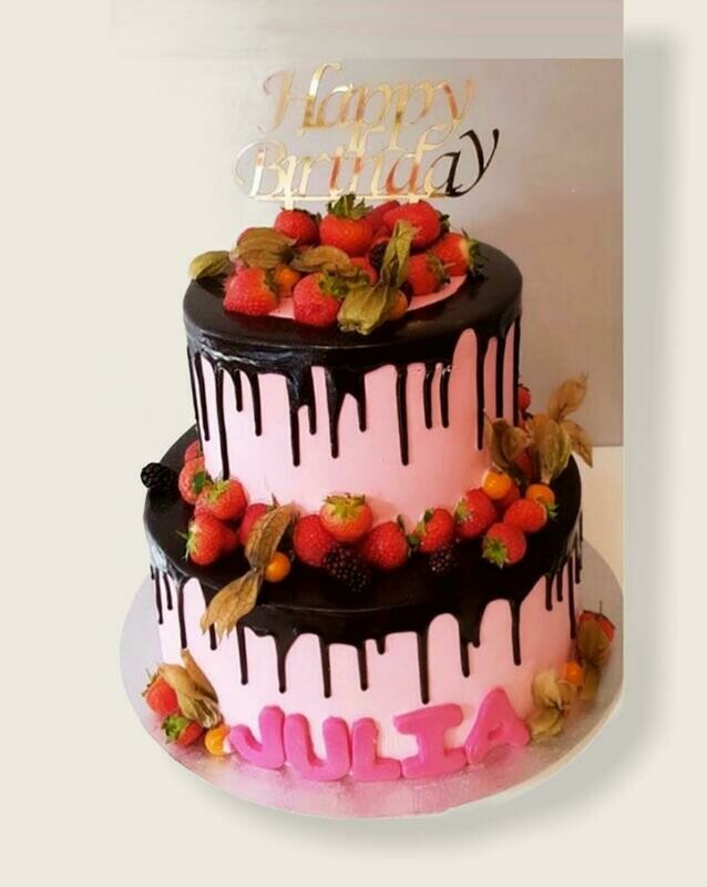 Fruit | Chocolate Drip Cake