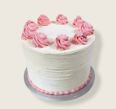 Pink Frosted Cream Cake