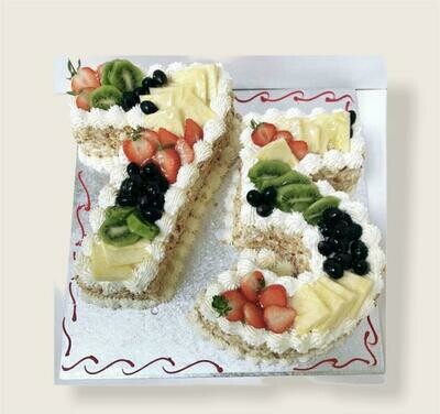Fruit Gateau | Fresh Cream | Number Cake