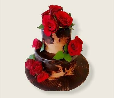 Roses Chocolate Cake