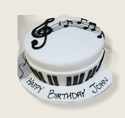 Musical Note Piano Cake