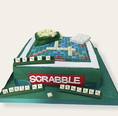 Scrabble Cake
