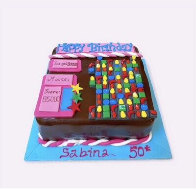 Candy Crush Themed Cake