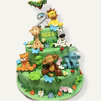 Animal Safari Themed Cake