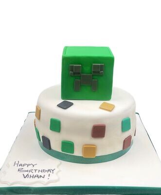 Minecraft Creeper Cake