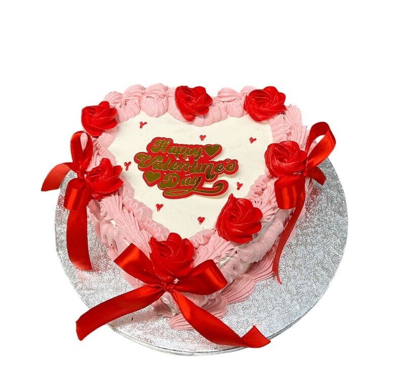 Valentine's Day Heart Shaped Cake