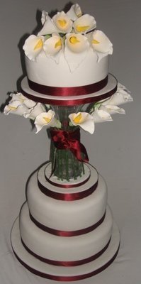 Hand-made Lilly Flower Wedding Cake