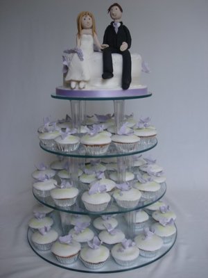 Cupcakes | Top Tiered Hand Made Bride and Groom Wedding Cake
