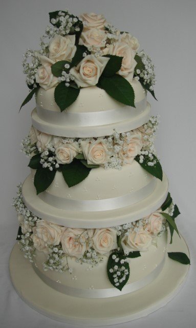 A Fresh Flower | Ivory  Wedding Cake