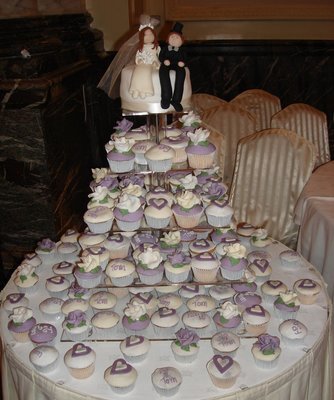 Hand-made Bride and Groom Figure | Customises Cupcakes Wedding Cake
