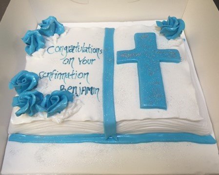 Holy Communion | Open Holy Book Cake Holy Communion | Open Holy Book Cake