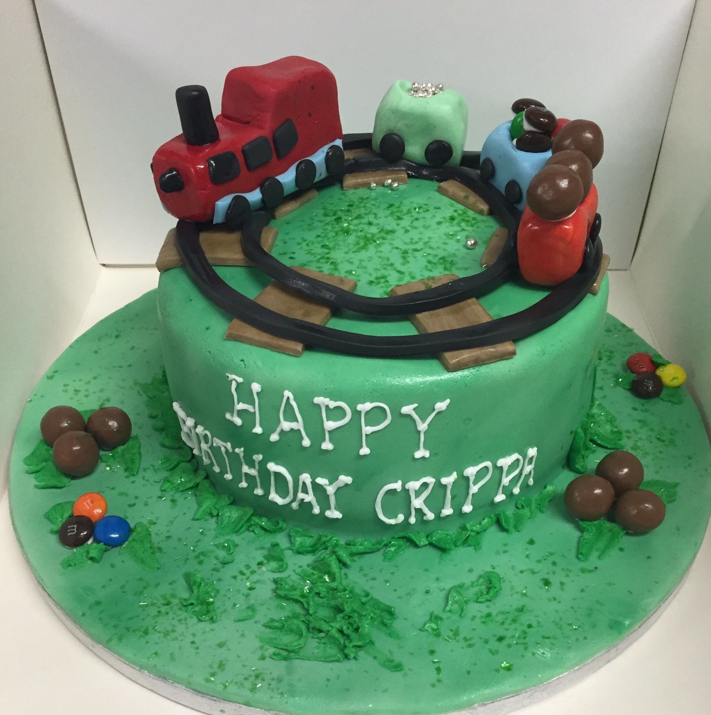 Train Track Cake