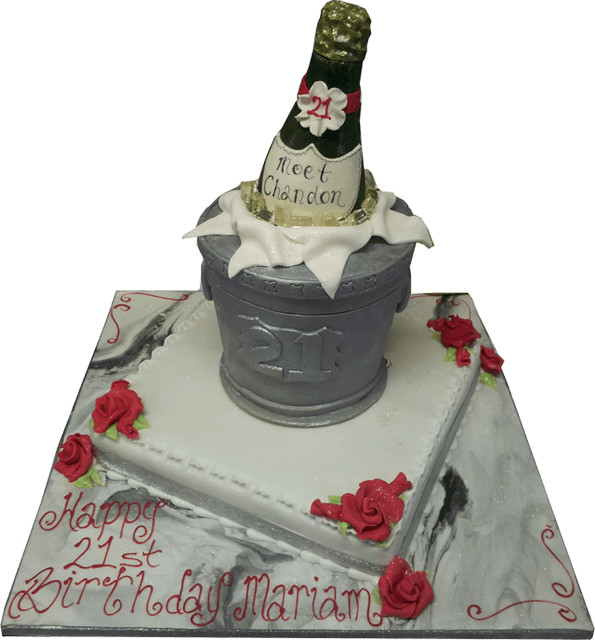 Champagne Bottle Cake