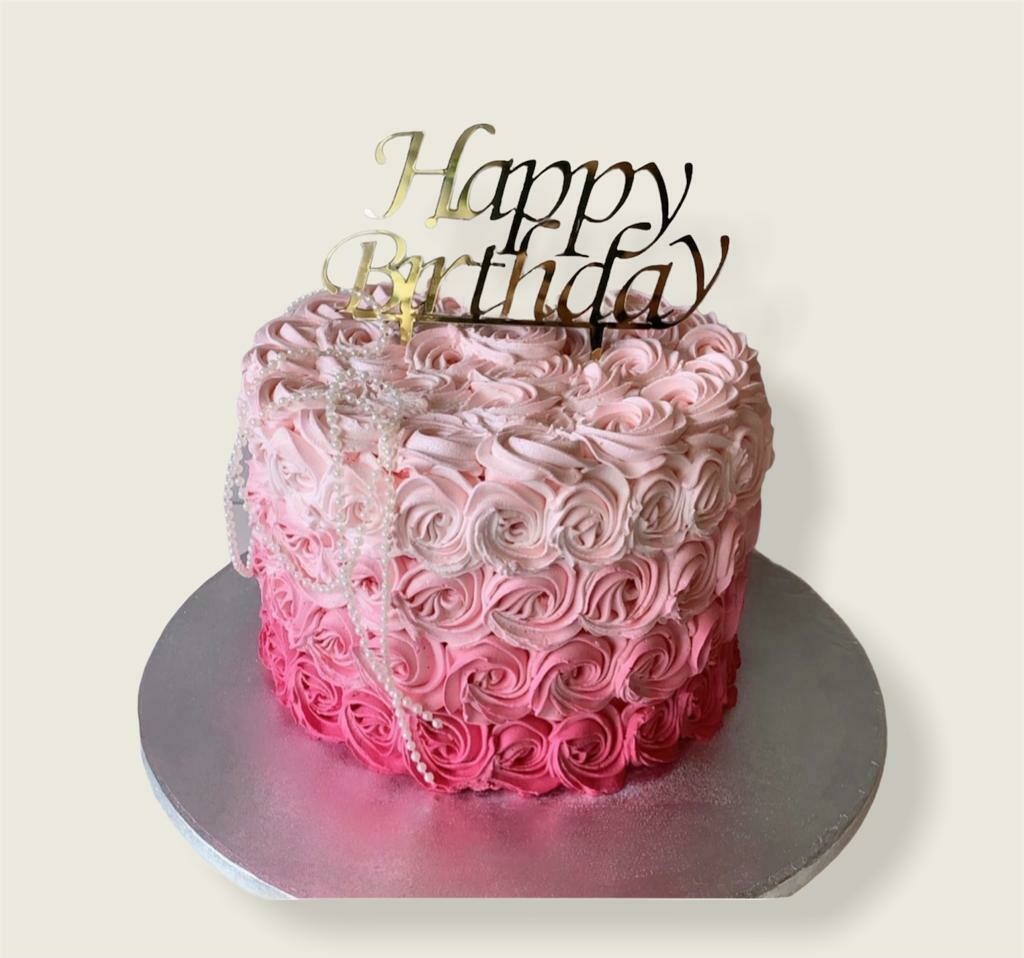 Pink Rosette Cake Pink Rosette Cake