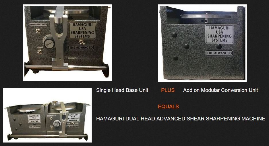 Advanced Hamaguri Convex Shear Sharpener Modular Unit---Double Head PKG 3