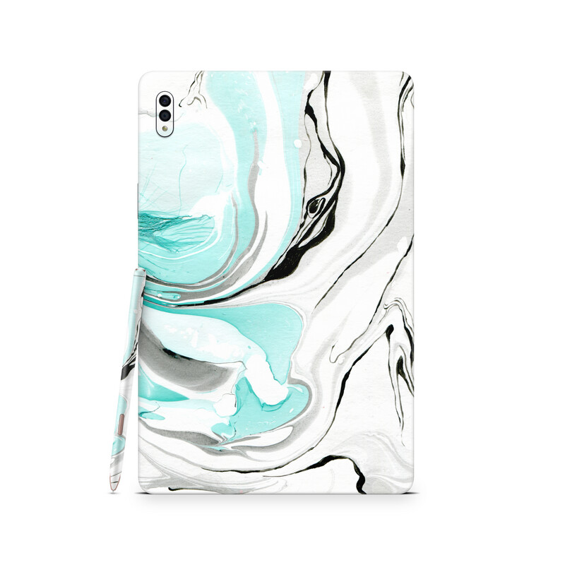 Galaxy Tab - Swirl Turquoise Skin