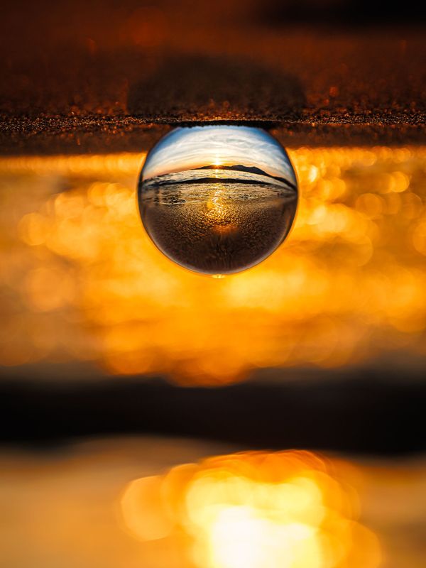 Bulle de coucher de soleil sur le golfe d’Ajaccio (Corse, 2024)