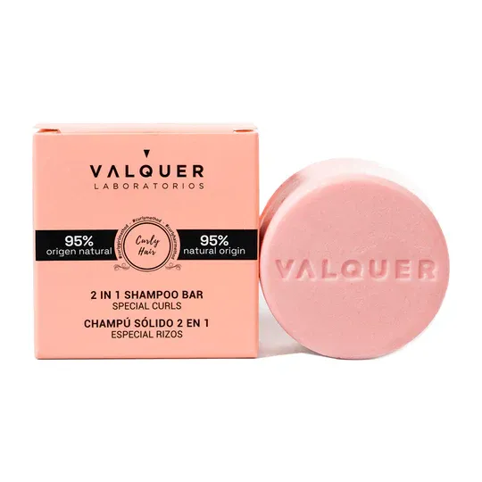 Valquer Champú Sólido 2 en 1 Método Curly 70 g – Rizos hidratados y definidos