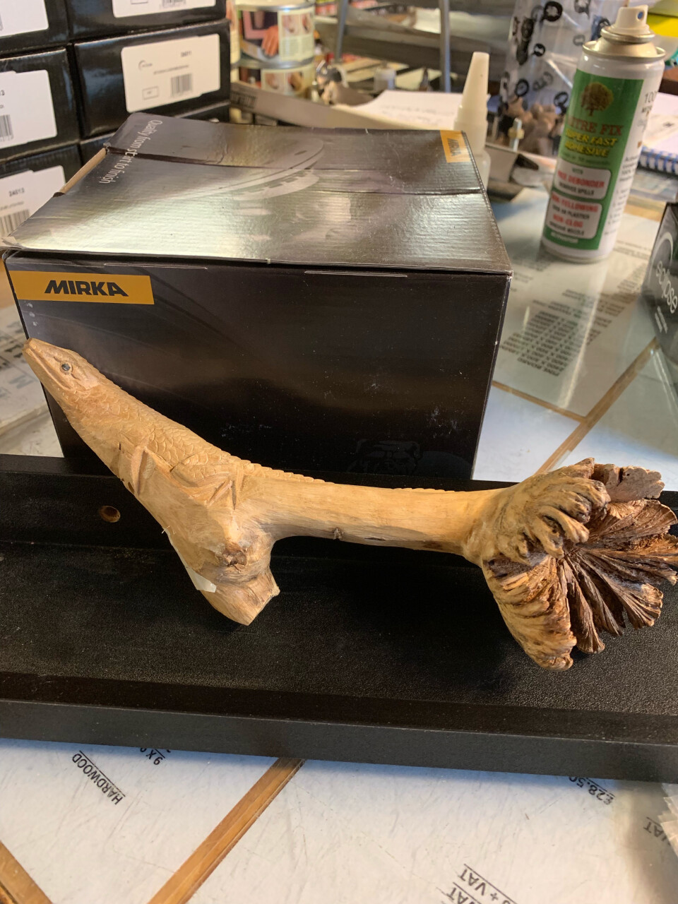 Lizard Carving