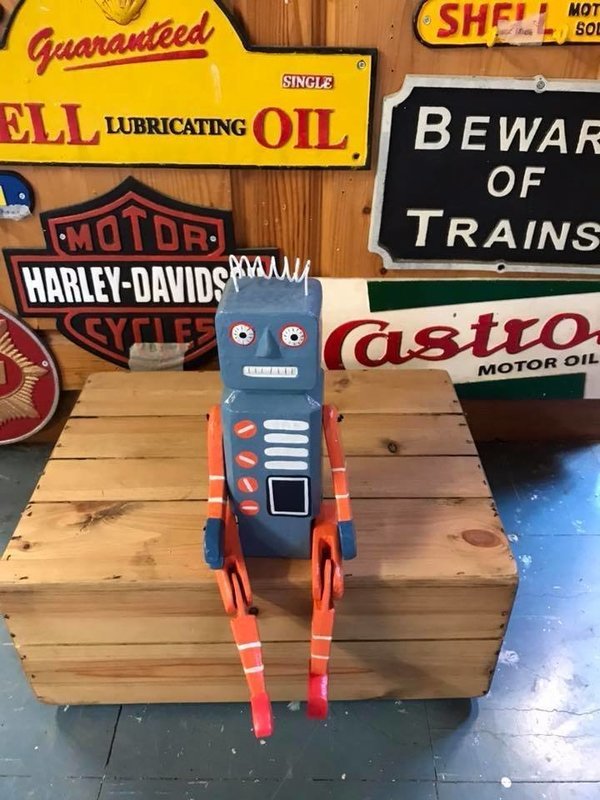 Wooden Robot Puppet