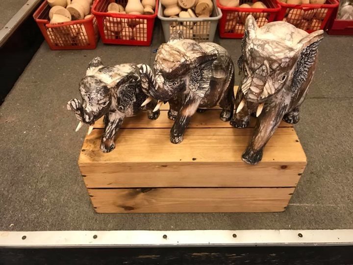 Standing Carved Elephant