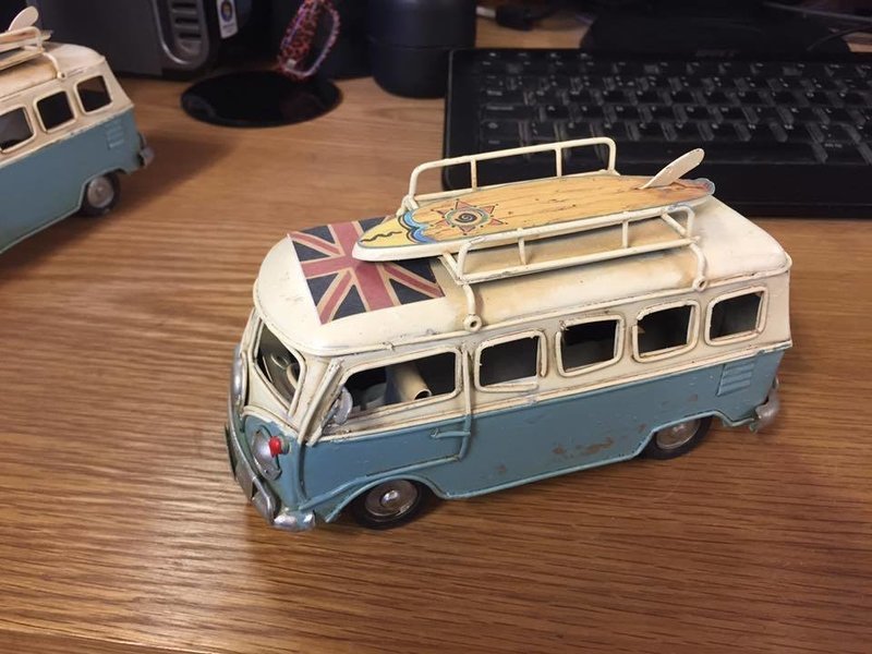 Small Tin Blue Camper Van