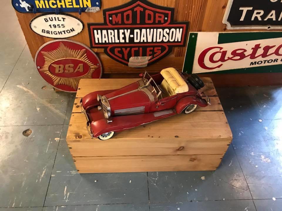 Vintage Red Tin Car