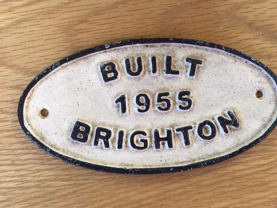 Built In Brighton 1955 Cast Plaque Built In Brighton 1955 Cast Plaque